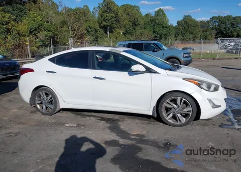 2015 Hyundai Elantra Limited z USA, uszkodzony, nr VIN 5NPDH4AE6FH598151